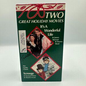 Two Great Holiday Movies VHS Its A Wonderful Life & Scrooge